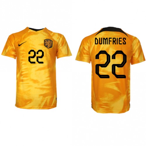 Echipament fotbal Olanda Denzel Dumfries #22 Tricou Acasa Mondial 2022 maneca scurta